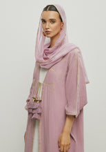 Load image into Gallery viewer, MAUVE TASSELS ABAYA /SHAYLA