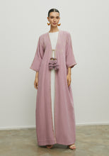 Load image into Gallery viewer, MAUVE TASSELS ABAYA /SHAYLA