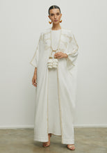 Load image into Gallery viewer, WHITE TASSELS ABAYA /SHAYLA