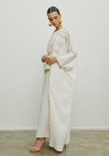 Load image into Gallery viewer, WHITE TASSELS ABAYA /SHAYLA