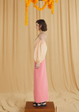 Load image into Gallery viewer, Peach Cropped top with cords details