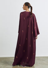 Load image into Gallery viewer, Maroon Abaya & Shayla in khanjar Style