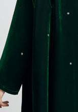 Load image into Gallery viewer, Velvet Green Abaya & Shayla in Dots Style