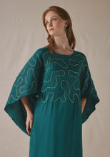 Load image into Gallery viewer, Teal Embroidered Kaftan
