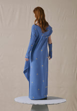 Load image into Gallery viewer, Blue Asymmetrically Draped Kaftan