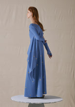 Load image into Gallery viewer, Blue Asymmetrically Draped Kaftan