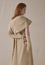Load image into Gallery viewer, Beige Asymmetrically Draped Kaftan