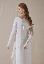 Load image into Gallery viewer, White Asymmetrically Draped Kaftan