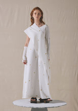 Load image into Gallery viewer, White Asymmetrically Draped Kaftan