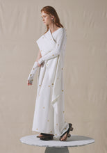 Load image into Gallery viewer, White Asymmetrically Draped Kaftan
