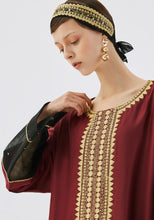 Load image into Gallery viewer, Founding Day Maroon Kaftan/Headband