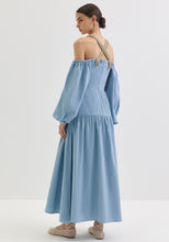 Load image into Gallery viewer, Off shoulder Dress in Sky Blue