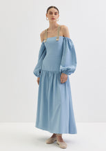 Load image into Gallery viewer, Off shoulder Dress in Sky Blue