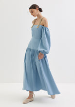Load image into Gallery viewer, Off shoulder Dress in Sky Blue