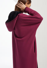 Load image into Gallery viewer, Maroon Hooded Farwa Coat