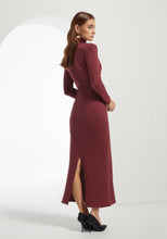 Load image into Gallery viewer, Maroon Turtleneck Dress