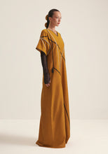 Load image into Gallery viewer, Mustard Kaftan with graphic embroidery