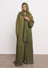 Load image into Gallery viewer, Olive Abaya & Shayla in Khanjar Style