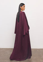 Load image into Gallery viewer, Maroon Abaya & Shayla in Dot Style