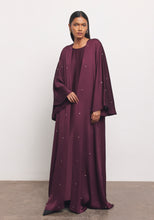 Load image into Gallery viewer, Maroon Abaya & Shayla in Dot Style