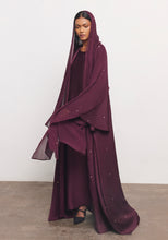 Load image into Gallery viewer, Maroon Abaya & Shayla in Dot Style