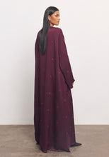 Load image into Gallery viewer, Maroon Abaya & Shayla in Triangle Style