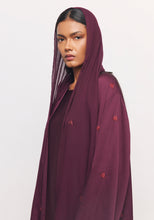 Load image into Gallery viewer, Maroon Abaya & Shayla in Triangle Style