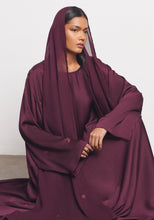 Load image into Gallery viewer, Maroon Abaya & Shayla in Triangle Style
