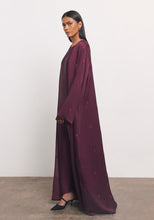 Load image into Gallery viewer, Maroon Abaya & Shayla in Triangle Style