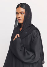 Load image into Gallery viewer, Black Abaya & Shayla in Triangle Style