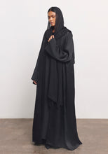 Load image into Gallery viewer, Black Abaya & Shayla in Triangle Style