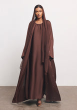 Load image into Gallery viewer, Brown Abaya & Shayla in Triangle Style