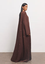 Load image into Gallery viewer, Brown Abaya & Shayla in Triangle Style