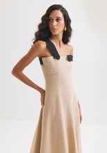 Load image into Gallery viewer, Off shoulder Beige Dress