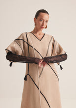 Load image into Gallery viewer, Oat Kaftan with graphic embroidery