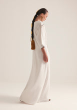 Load image into Gallery viewer, Off white Kaftan with traffic swirls of embroidery