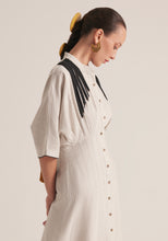 Load image into Gallery viewer, pinstriped waisted Kaftan with robes