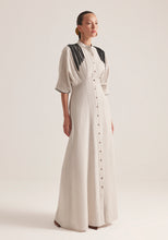 Load image into Gallery viewer, pinstriped waisted Kaftan with robes