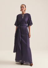 Load image into Gallery viewer, Purple wrap kaftan