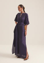 Load image into Gallery viewer, Purple wrap kaftan