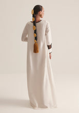 Load image into Gallery viewer, off white Kaftan with embroidery