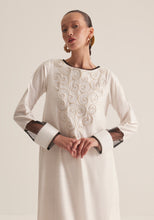 Load image into Gallery viewer, off white Kaftan with embroidery