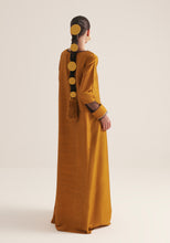 Load image into Gallery viewer, Mustard yellow Kaftan with embroidery