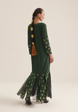 Load image into Gallery viewer, Green Kaftan with pleats