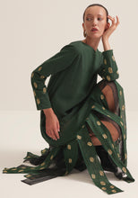 Load image into Gallery viewer, Green Kaftan with pleats