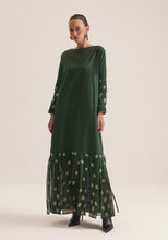 Load image into Gallery viewer, Green Kaftan with pleats
