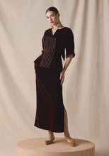Load image into Gallery viewer, Corset Kaftan in brown velvet