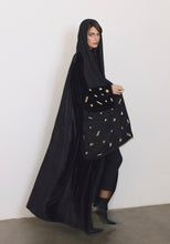 Load image into Gallery viewer, Velvet Black Scarf Abaya & Shayla