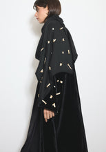 Load image into Gallery viewer, Velvet Black Scarf Abaya & Shayla