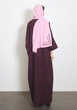 Load image into Gallery viewer, Wool Burgundy Abaya & Shayla